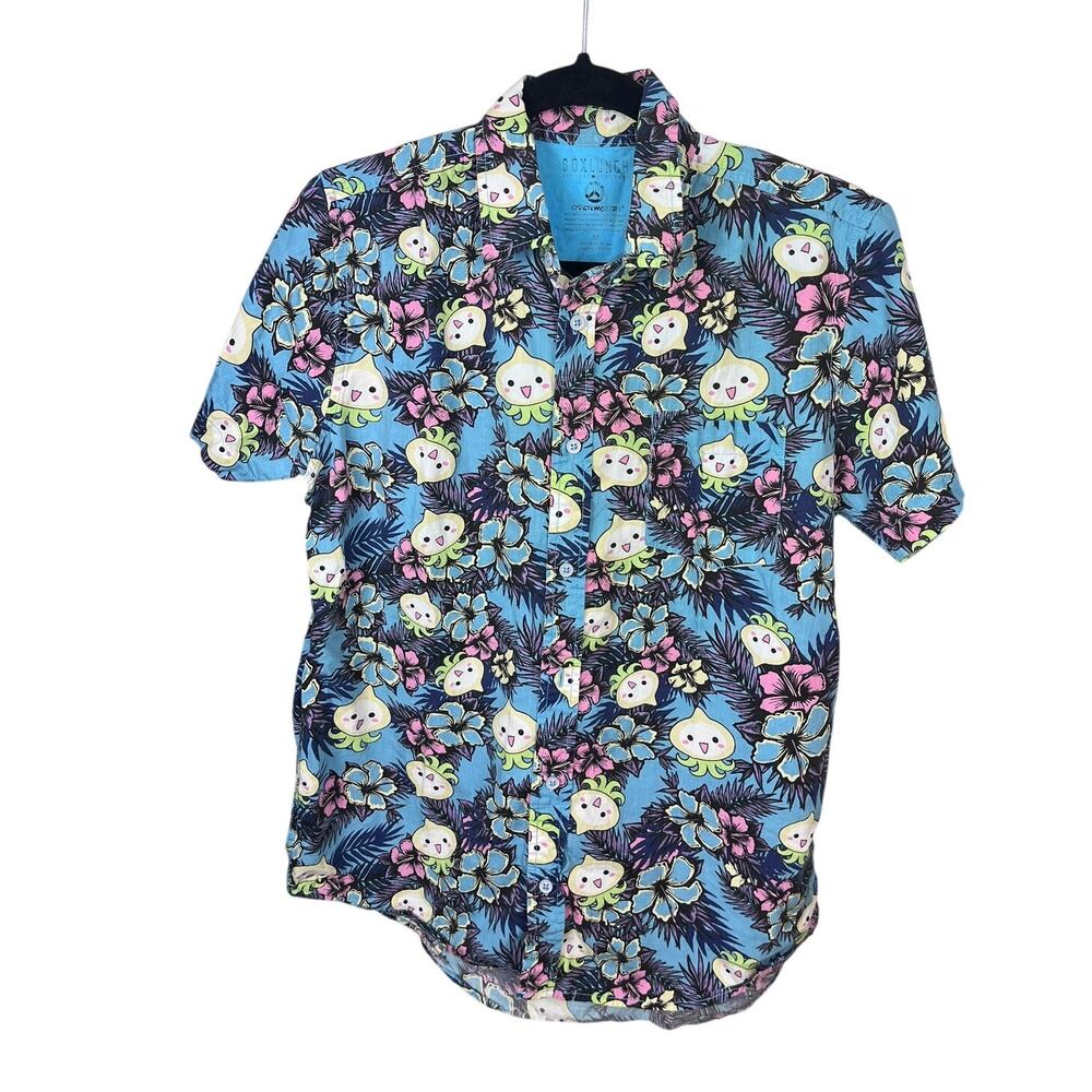 BoxLunch Overwatch Pachimari Hawaiian Button Up Shirt — Men’s Medium